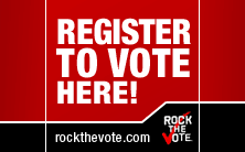 Register to Vote: Rock the Vote, powered by Credo Mobile